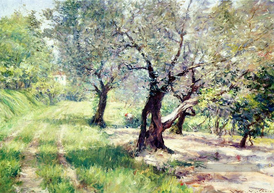 L’oliveraie William Merritt Chase Peintures à l'huile